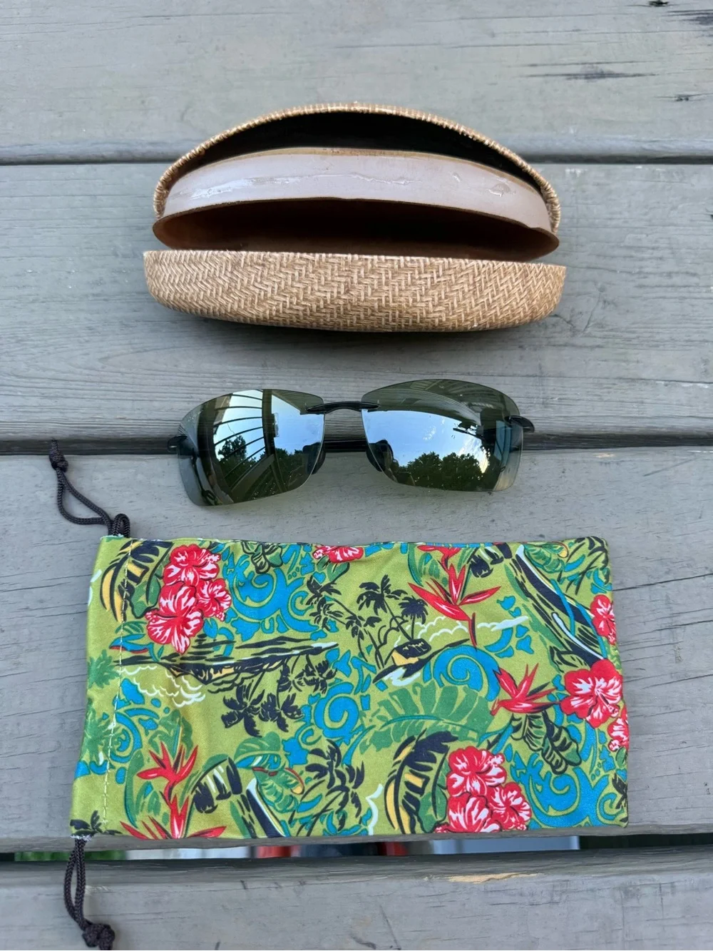 Maui Jim Lighthouse Polarized Rimless Sunglasses
